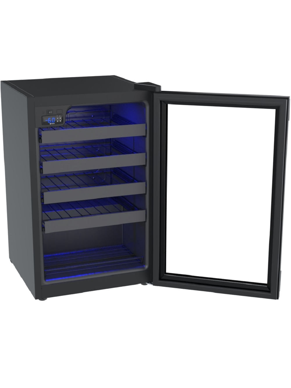 Adega Venax 7831 Piubella 24 Garrafas 100 Litros Abertura Para Direita Preta