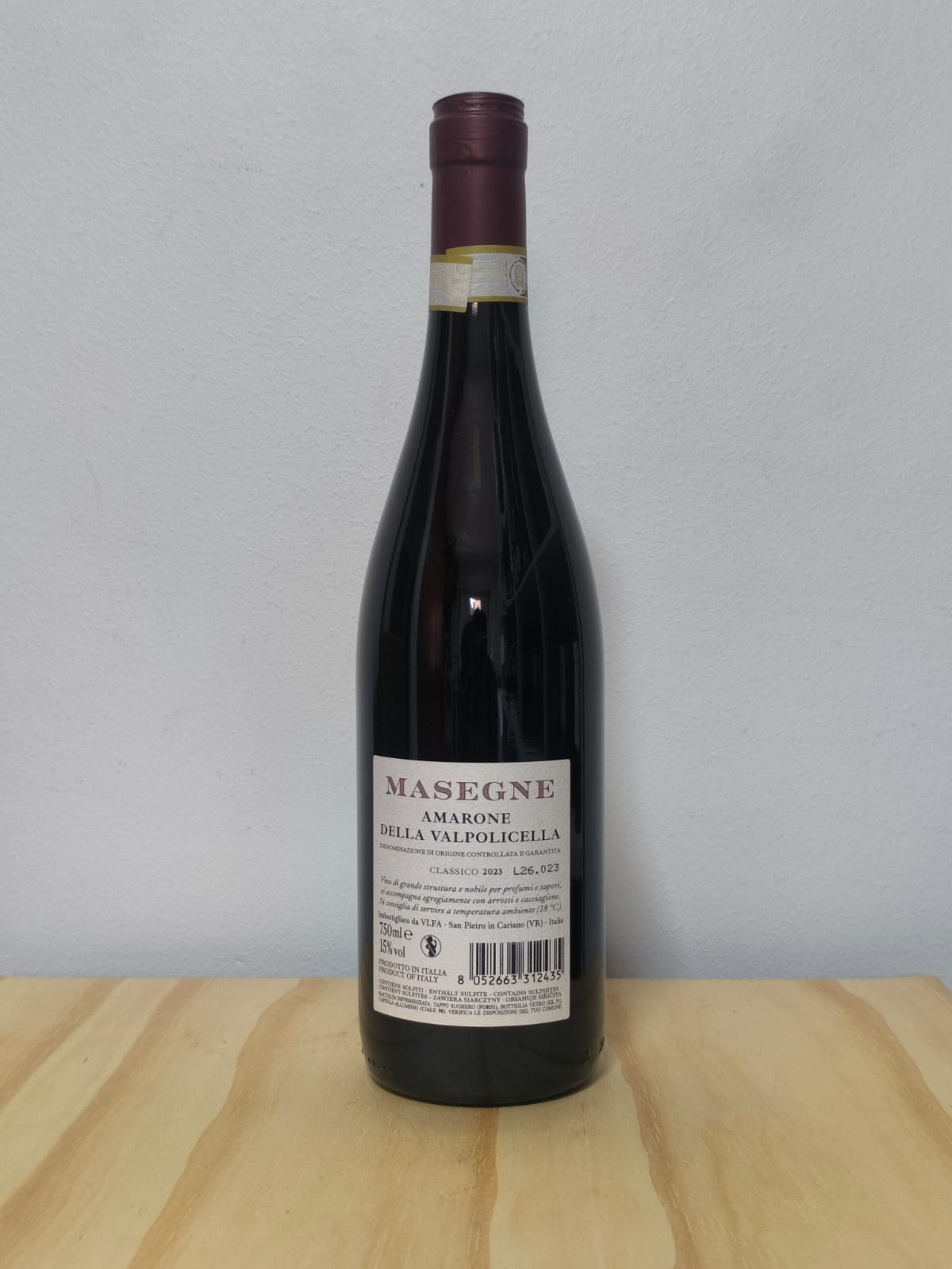 Amarone della Valpolicella Masegne 2023 – Veneto, Itália (750 ml)