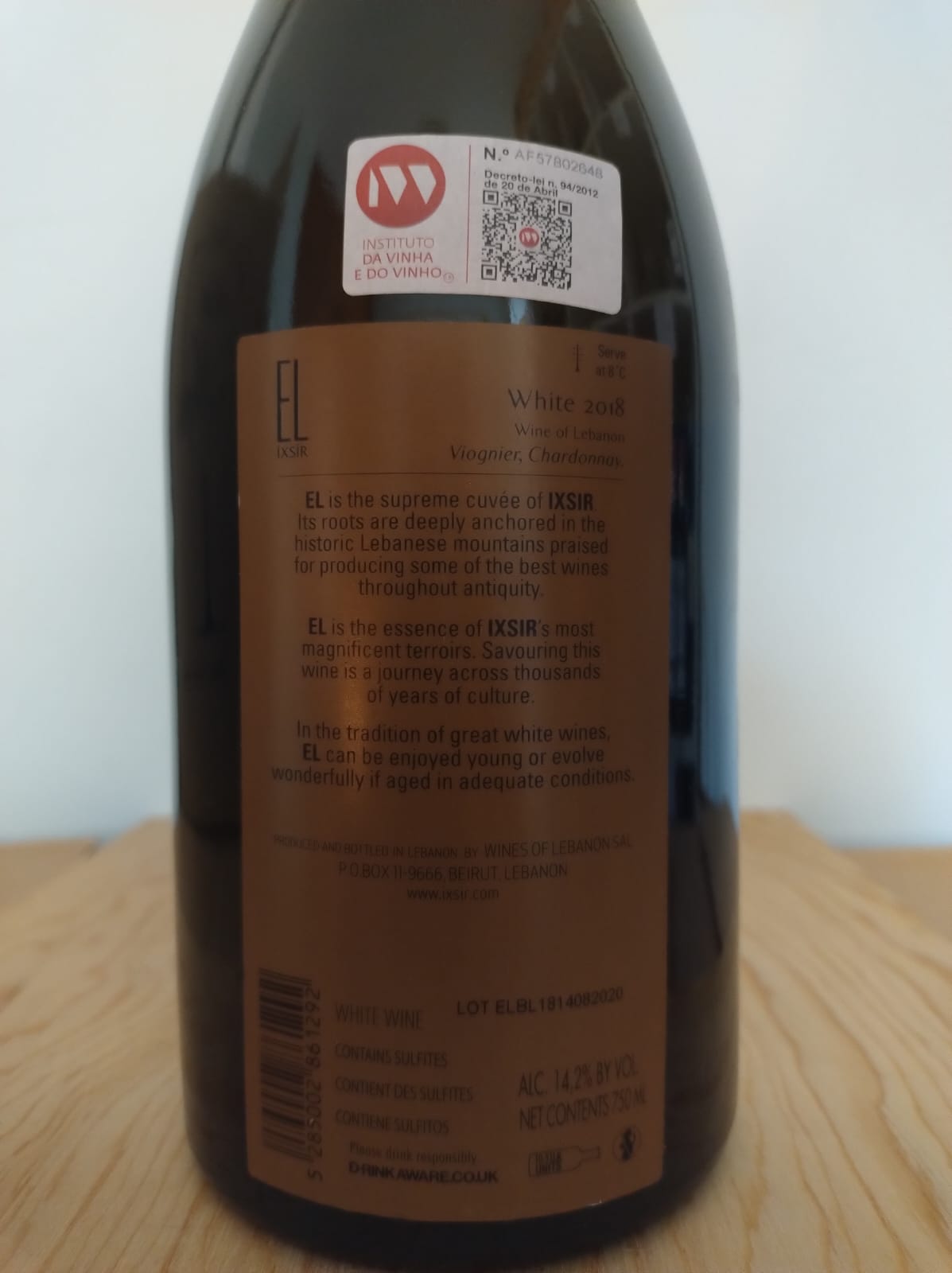 El Ixsir Blanc 2018 – Líbano (750ml)