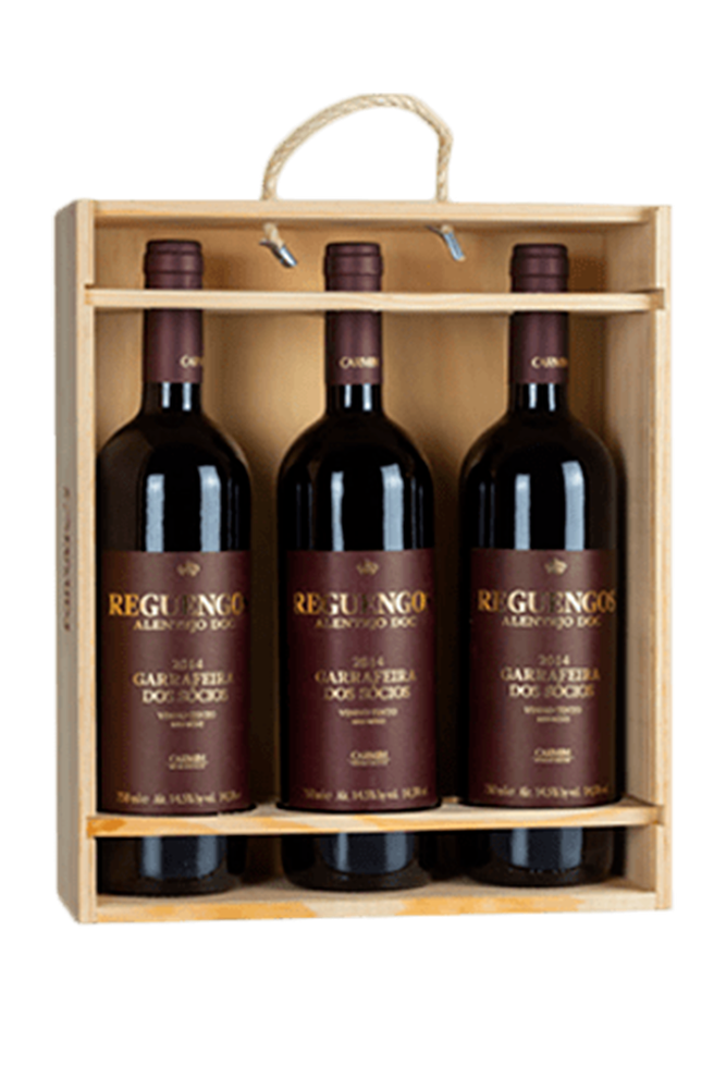 Kit Vinho Tinto Português Carmim Reguengos Garrafeira dos Sócios 3 garrafas 750ml
