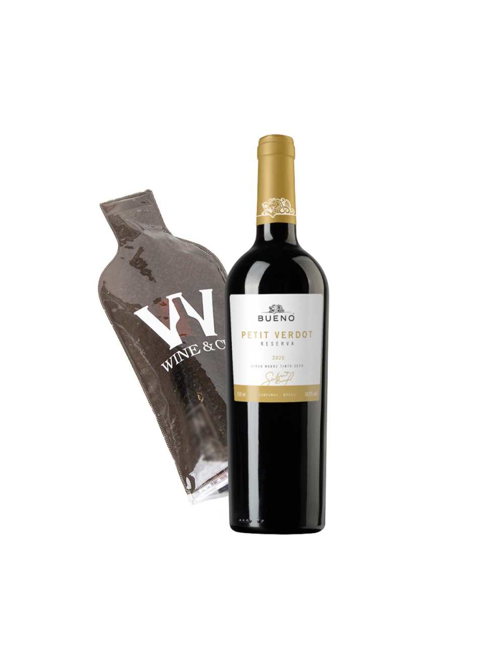 Vinho Tinto Petit Verdot Reserva Bueno Wines 750ml + Wine Skin