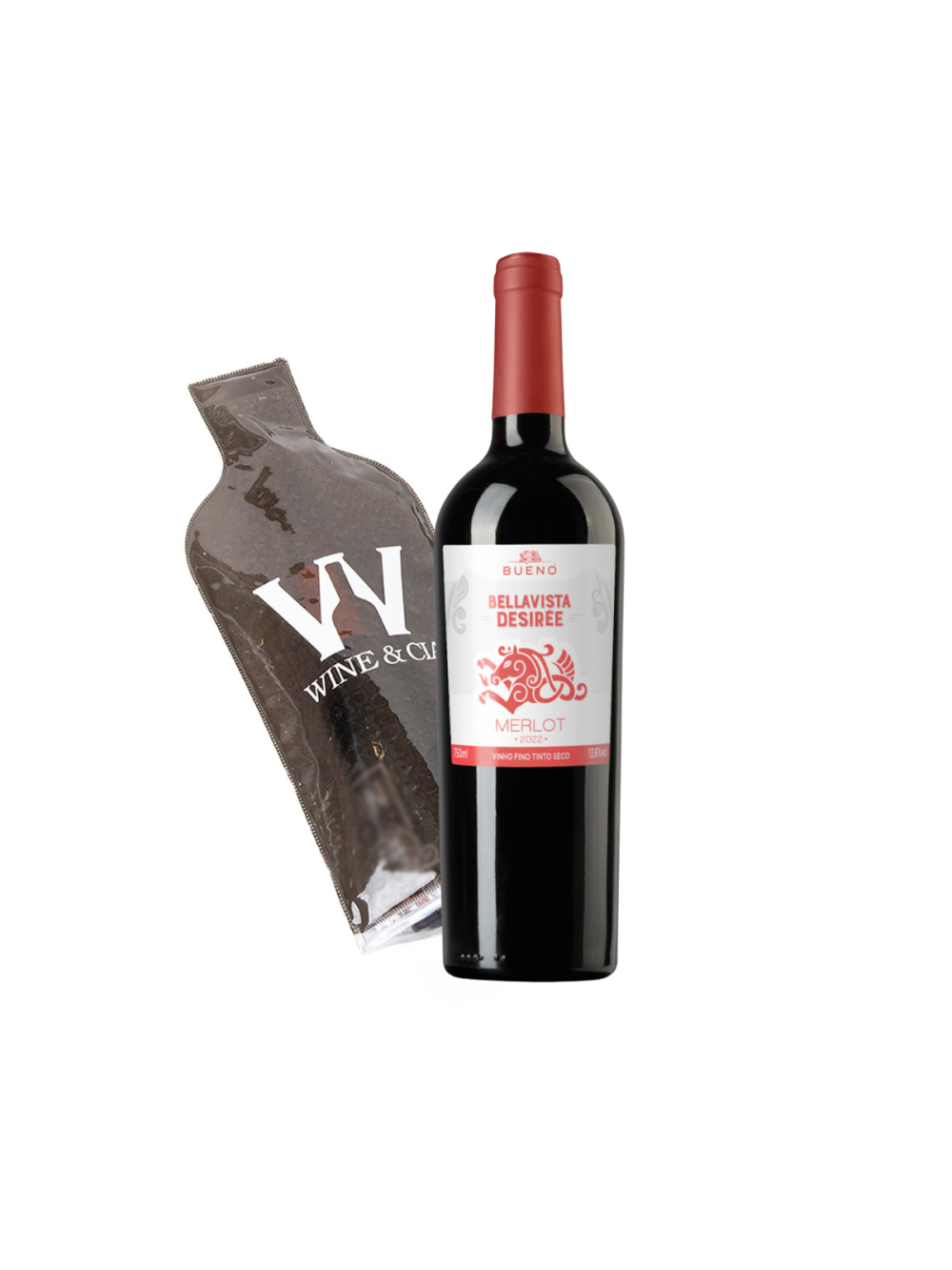 Vinho Fino Tinto Seco Bueno Bellavista Desirée Merlot 2022 + Wine Skin