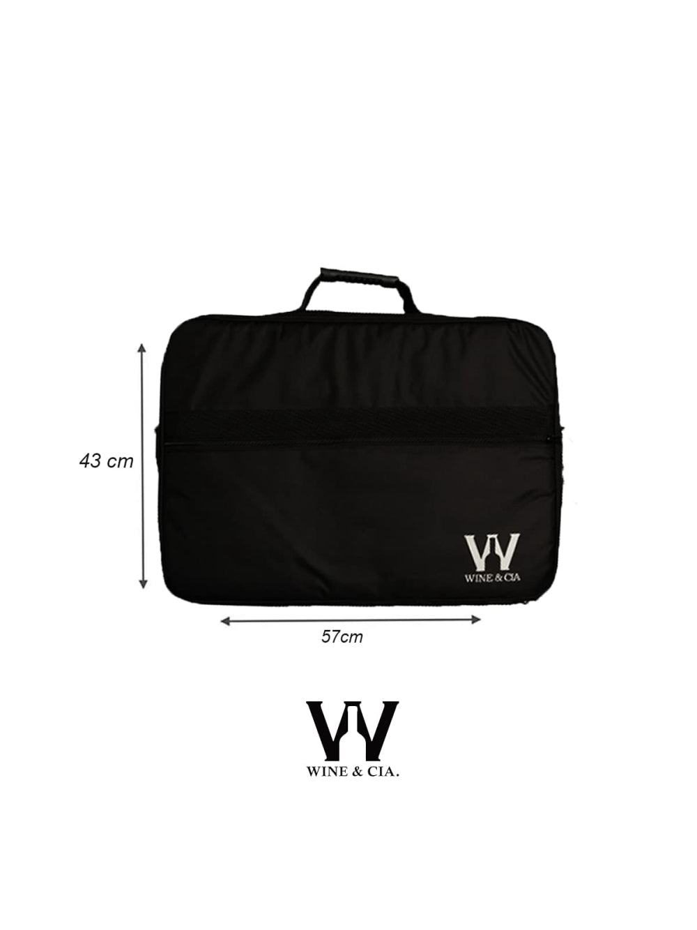 Mala Com Espuma Protetora - 6 garrafas Cor Preto