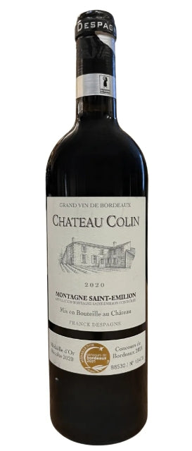 Vinho Tinto Frances Château Colin 2020 Montagne Saint-Emilion