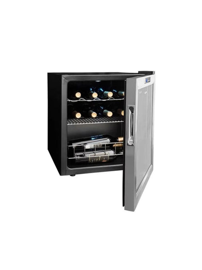 Adega Suggar Lyon Digital 13 Garrafas Preto Inox 220V AD1522IX