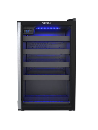 Adega Venax 7831 Piubella 24 Garrafas 100 Litros Abertura Para Direita Preta