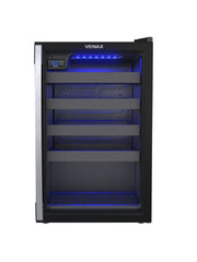 Adega Venax 7831 Piubella 24 Garrafas 100 Litros Abertura Para Direita Preta