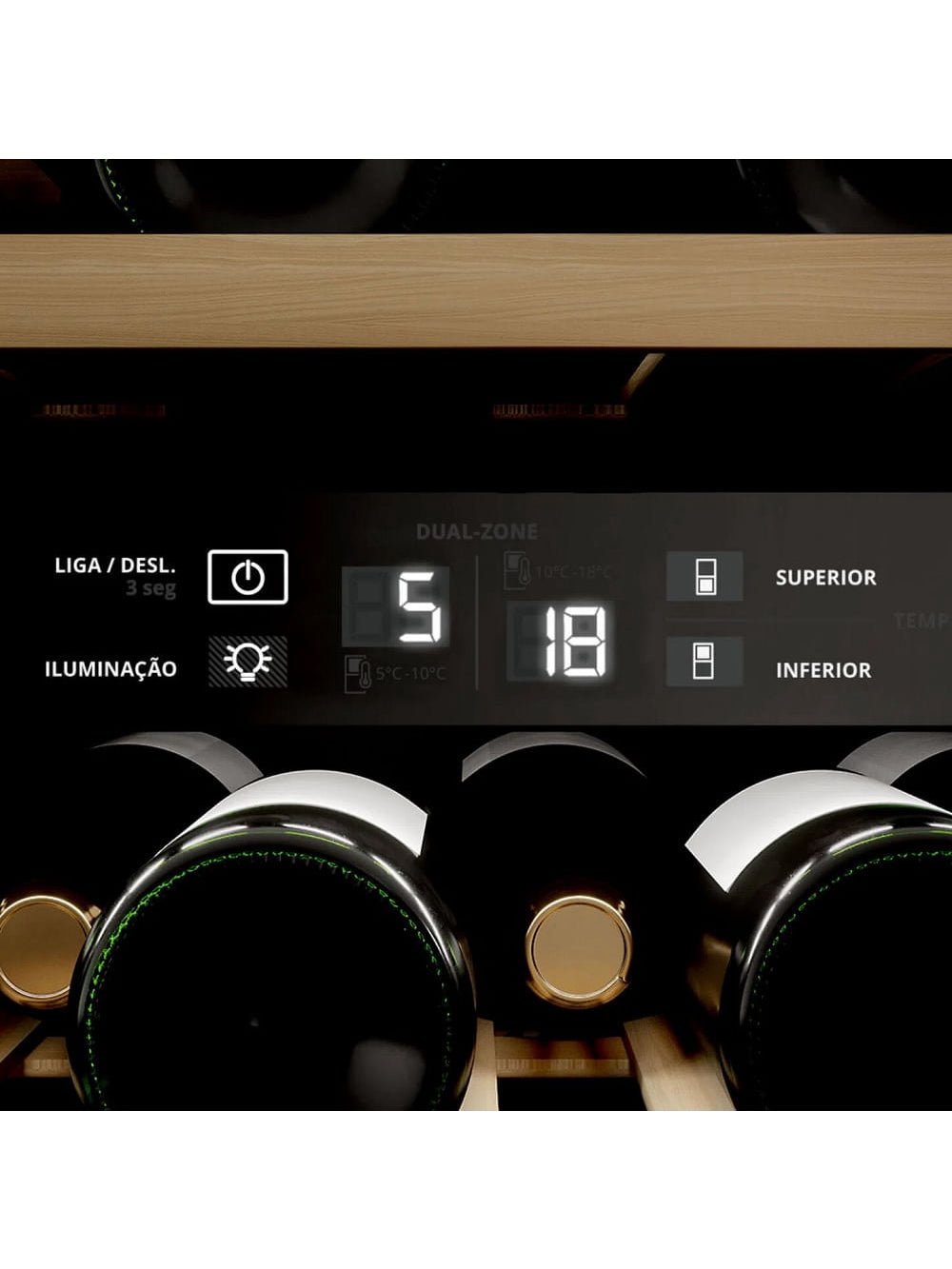 Adega Brastemp 51 Garrafas Dual Zone Inox 110V BZB51AEANA