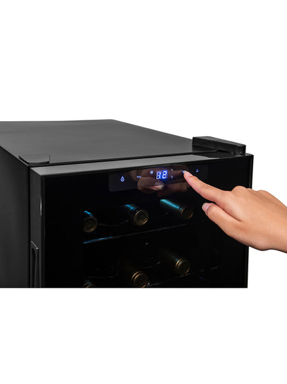 Adega Suggar Cannes 18 Garrafas Preta 110V AD1811PT