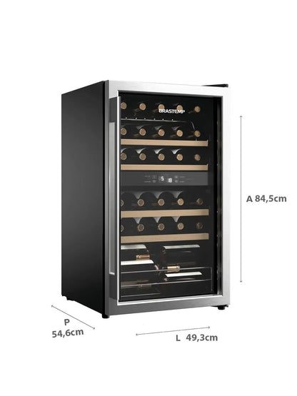 Adega Brastemp 33 Garrafas Dual Zone Inox 220V BZB33BEBNA