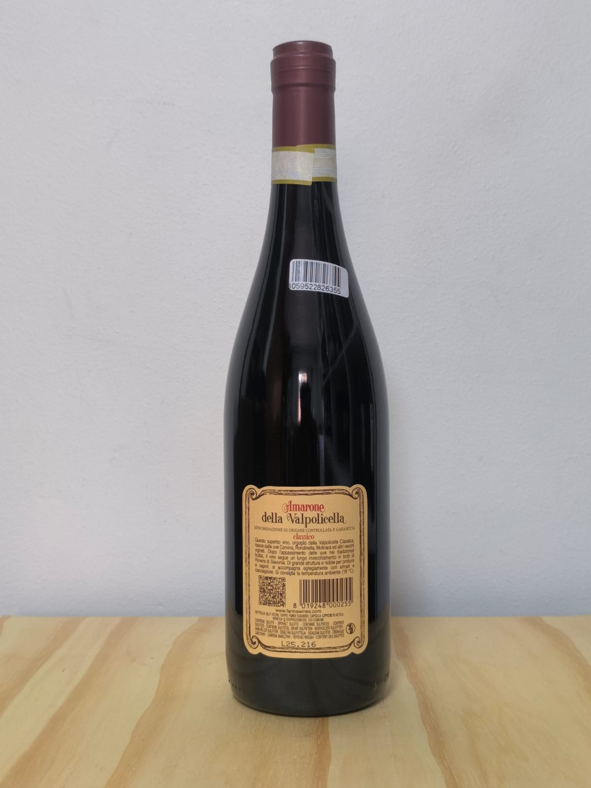 Amarone della Valpolicella Farina 2022 – Veneto, Itália (750 ml)