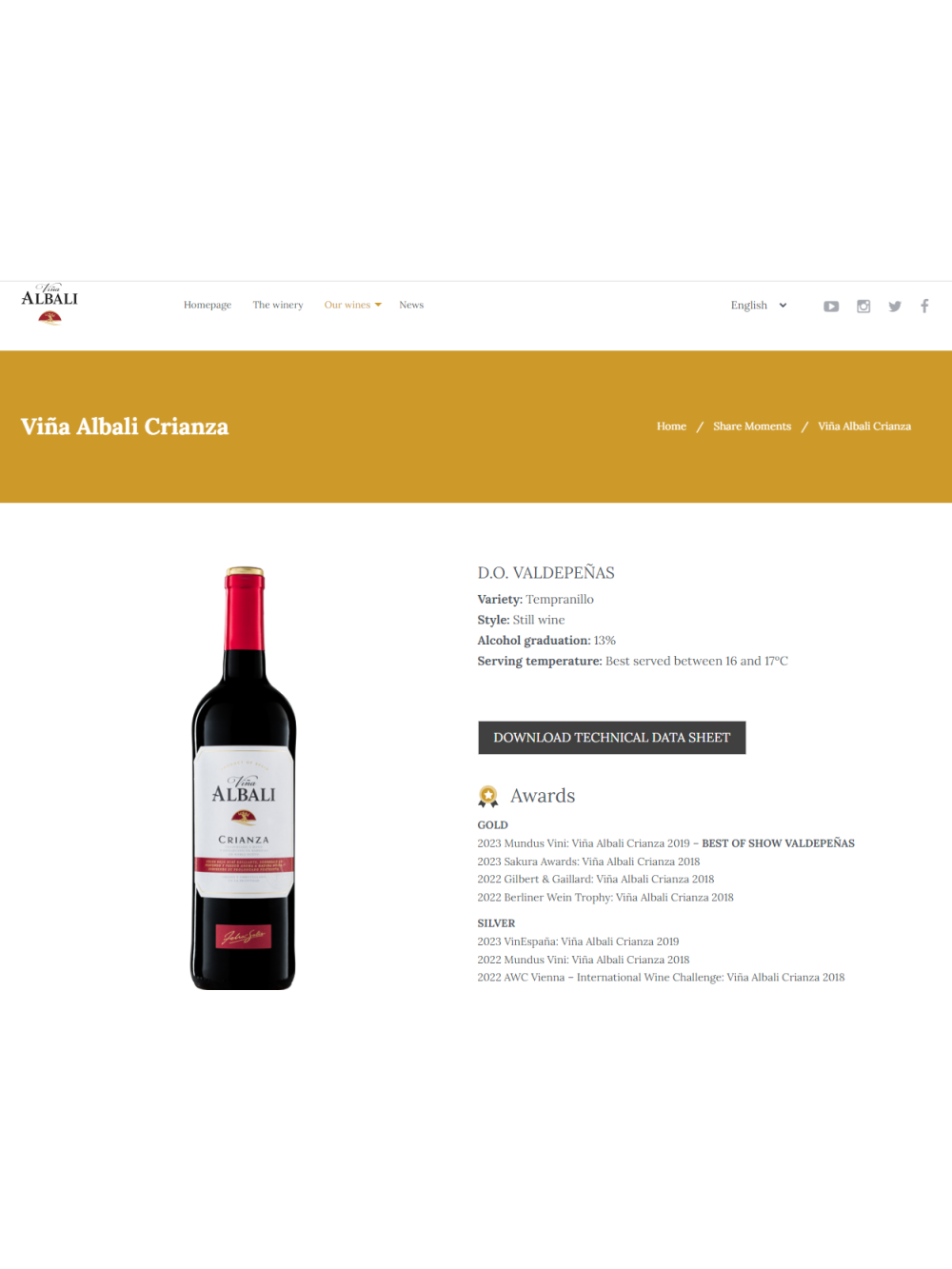 Viña Albali Crianza