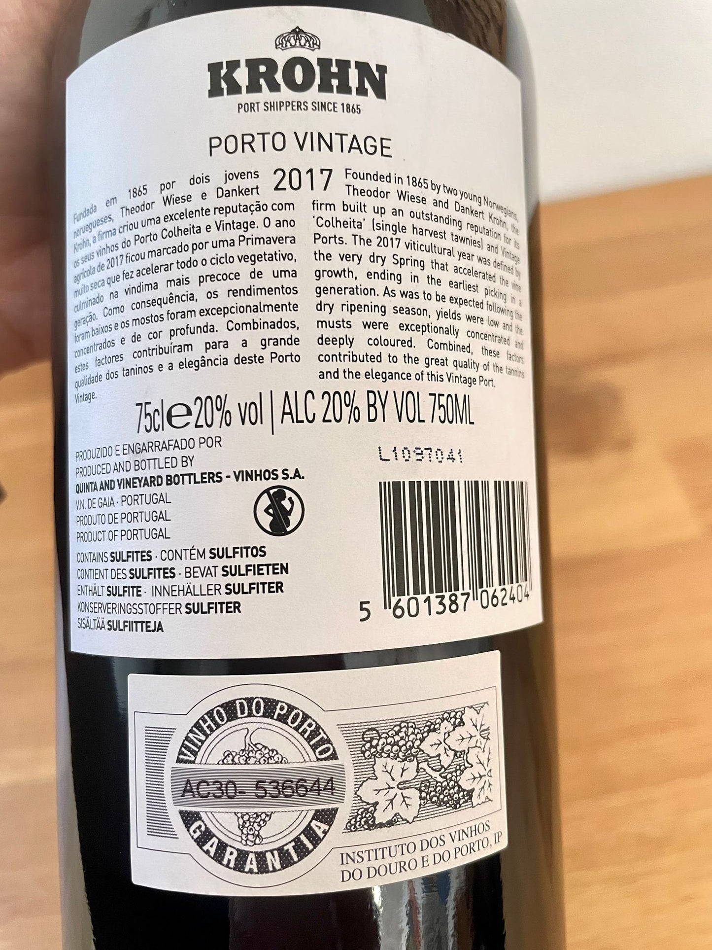 Wiese & Krohn Vintage Port 2017