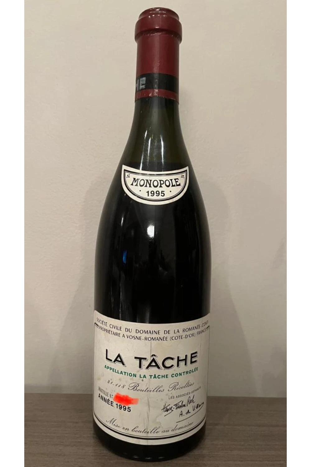 Domaine de la Romanée-Conti DRC La Tache Grand Cru Monopole 1995