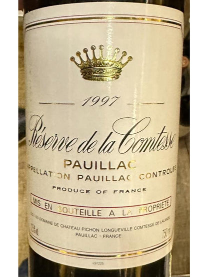 Reserve de La Comtesse 1997 - Chateau Pichon Longueville Comtesse de Lalande