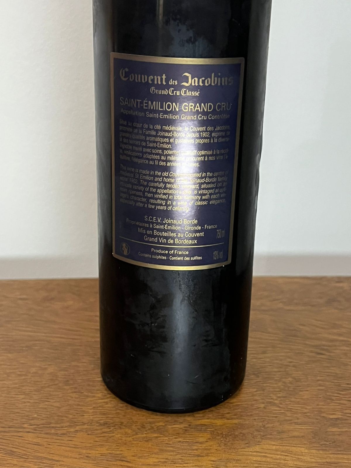 Couvent des Jacobins Saint-Emilion Grand Cru 2001