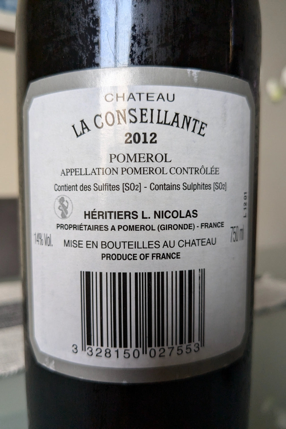 Chateau La Conseillante 2012