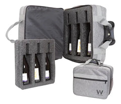 Mala Com Espuma Protetora EZ Trip Cinza 6 Garrafas