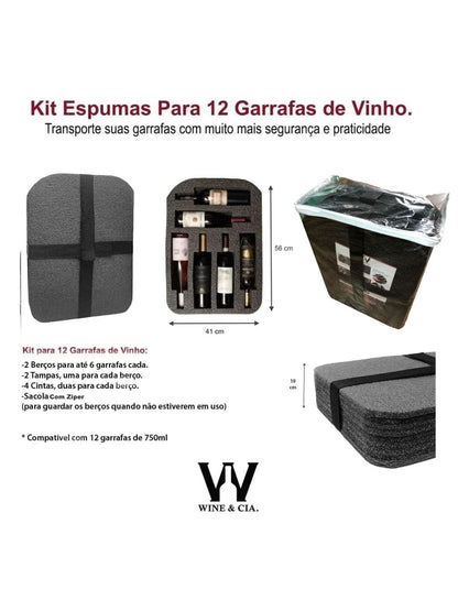 Espuma Potetora de Vinhos Para 12 Garrafas - Au Revoir