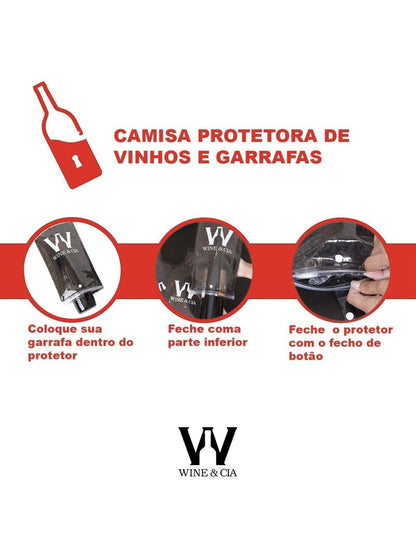 1 Wine Skin Fumê Para Transportar Garrafas De Vinho