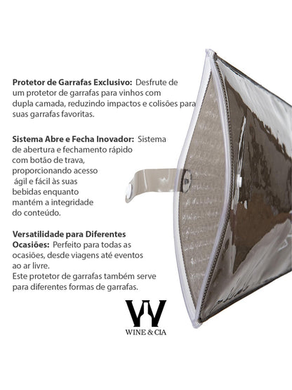 5 Wine Skin Fumê Para Transportar Garrafas De Vinho