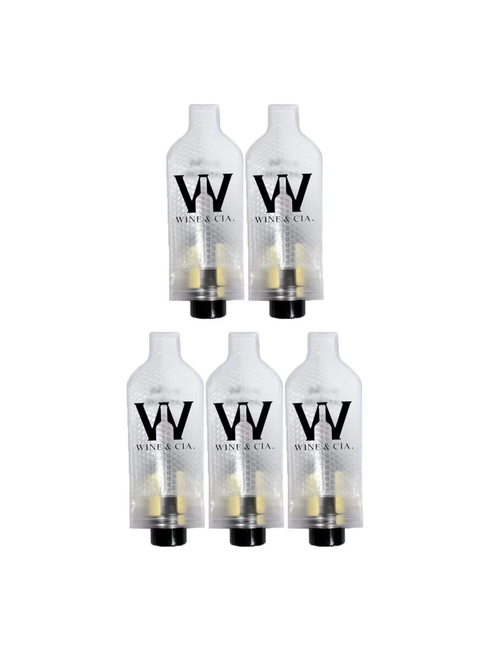 5 Wine Skins Transparente Para Transporte de Garrafas de Vinho