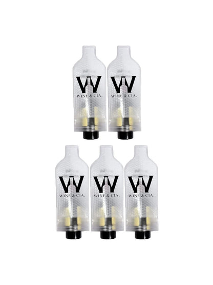 5 Wine Skins Transparente Para Transporte de Garrafas de Vinho