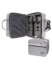 Mala Com Espuma Protetora EZ Trip Cinza 1 Garrafa e 5 Taças