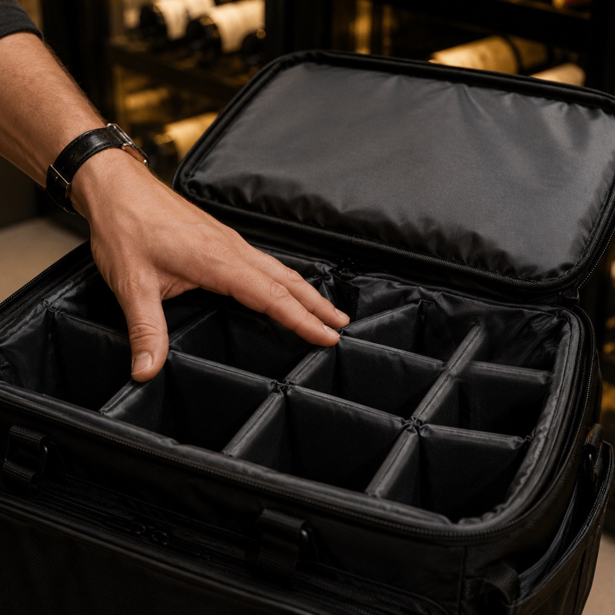 Bolsa Mala Com Rodas Para Transporte E Viagem De 12 Garrafas De Vinho