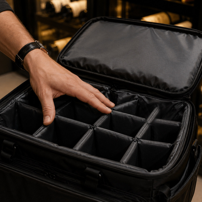 Bolsa Mala Com Rodas Para Transporte E Viagem De 12 Garrafas De Vinho