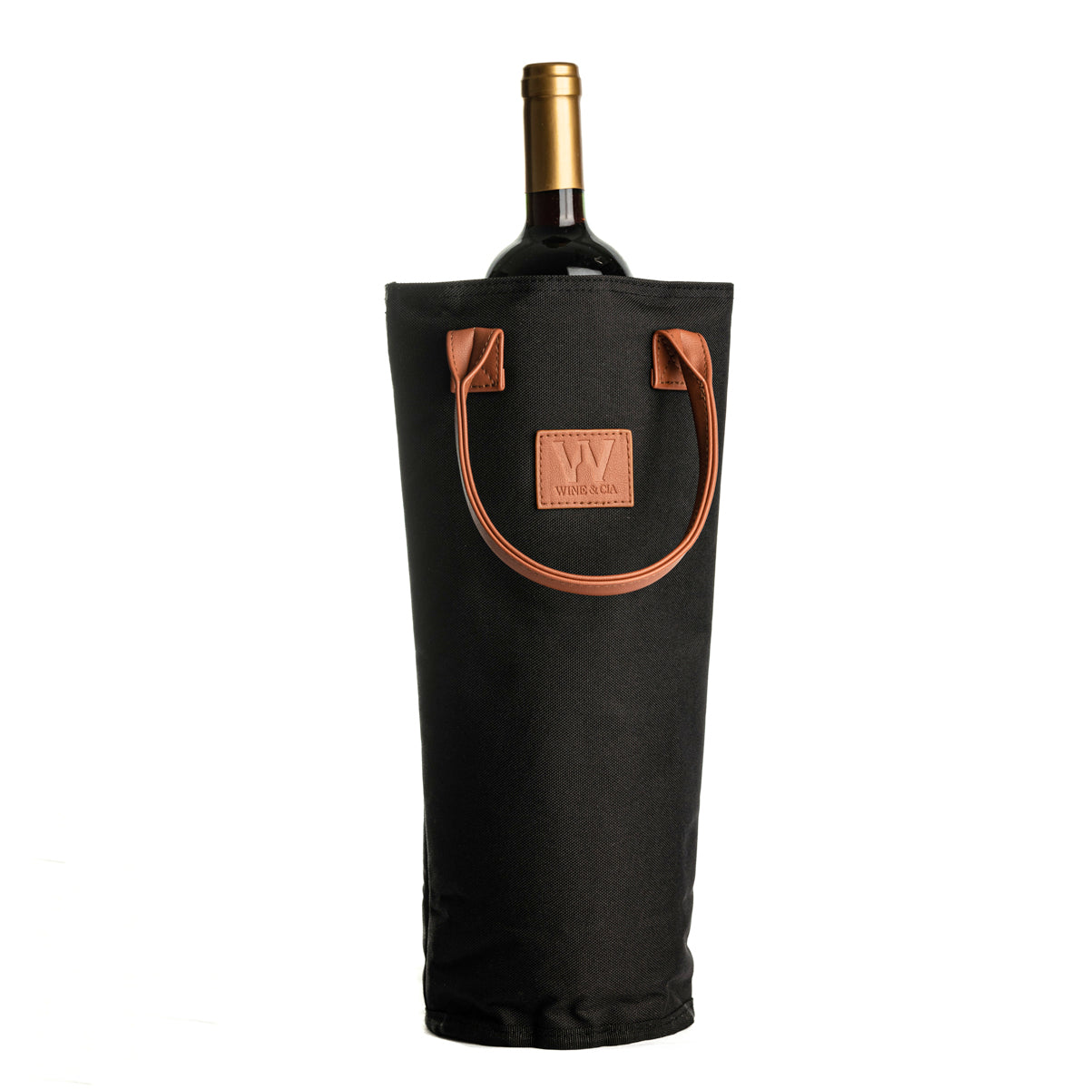 Wine Bag Para 1 Garrafas de Vinho Termica Wine & Cia Preta