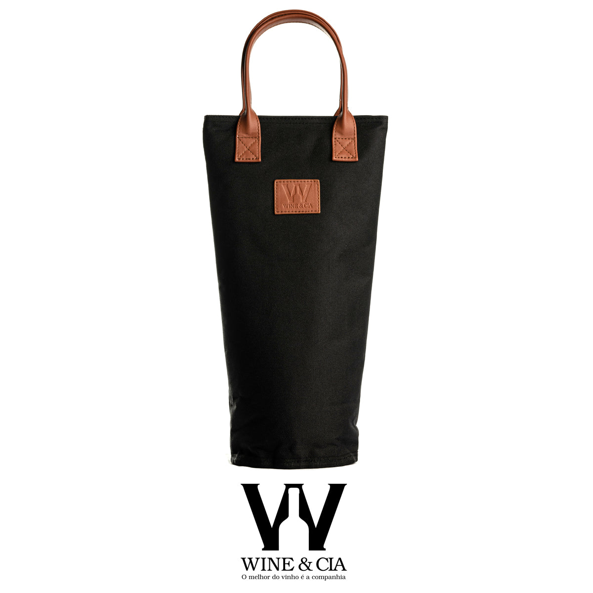 Wine Bag Para 1 Garrafas de Vinho Termica Wine & Cia Preta
