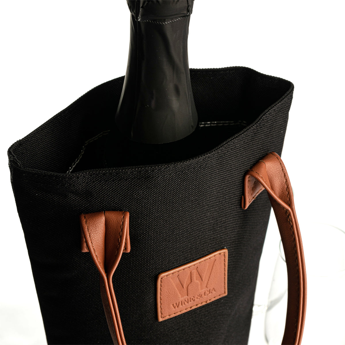 Wine Bag Para 1 Garrafas de Vinho Termica Wine & Cia Preta