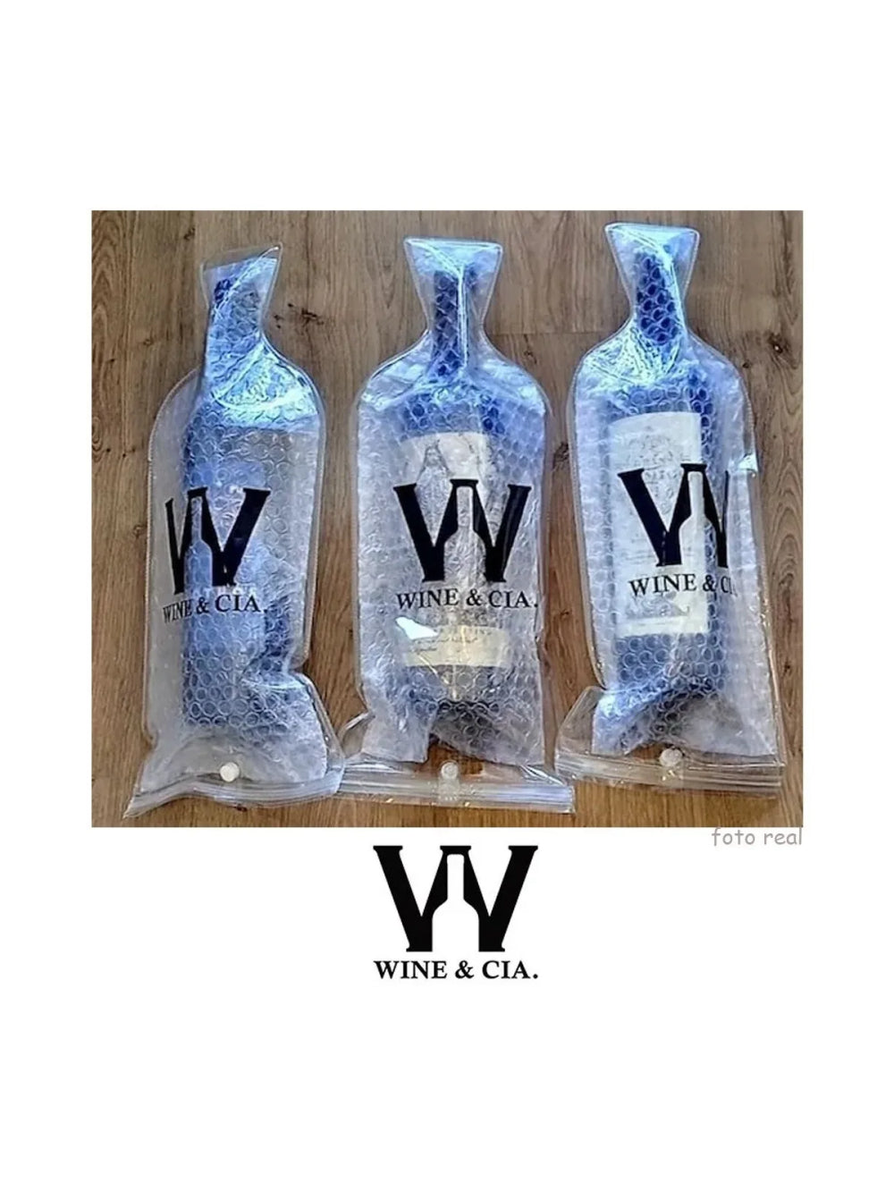 10 Protetor De Garrafas Vinho Mala Transporte Viagem Cor:Transparente