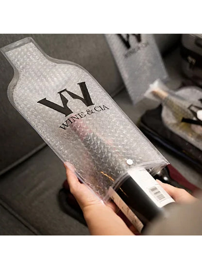 10 Protetor De Garrafas Vinho Mala Transporte Viagem Cor:Transparente