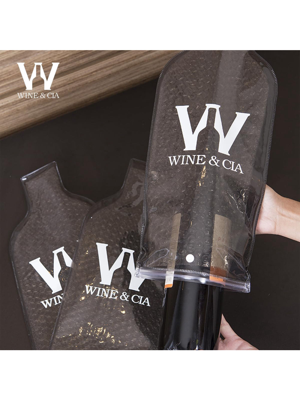1 Wine Skin Fumê Para Transportar Garrafas De Vinho