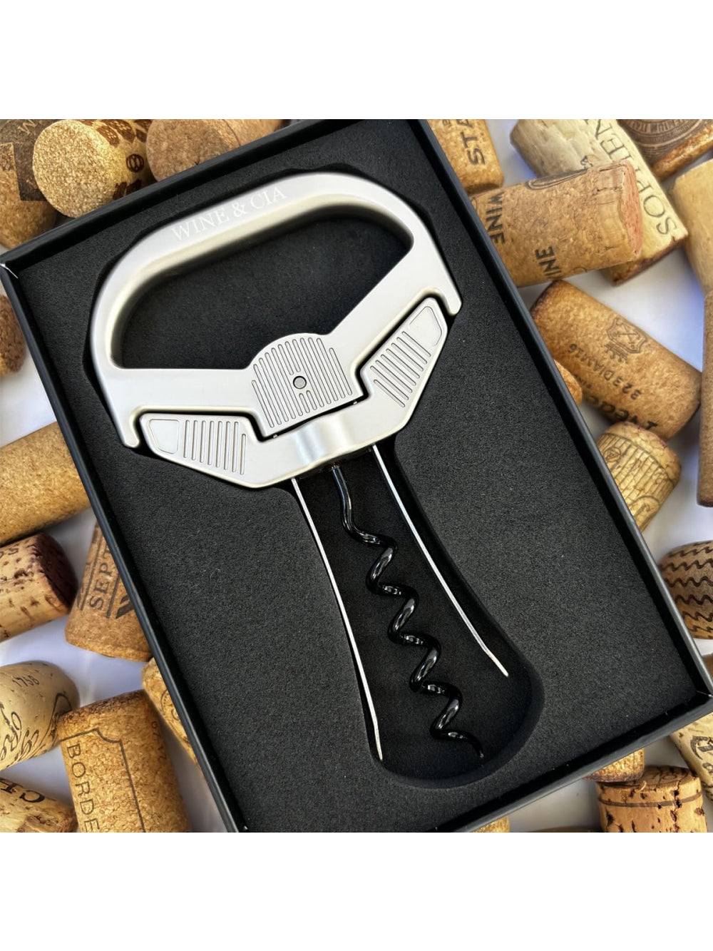 Abridor De Vinho 2 Lâminas Com Saca Rolhas Para Vinho Antigo
