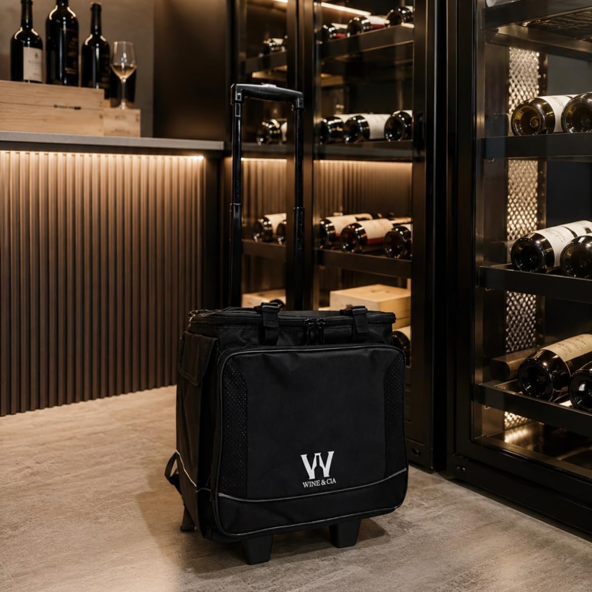 Bolsa Mala Com Rodas Para Transporte E Viagem De 12 Garrafas De Vinho