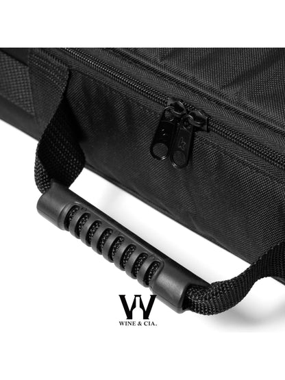 Mala Com Espuma Protetora - 6 garrafas Cor Preto