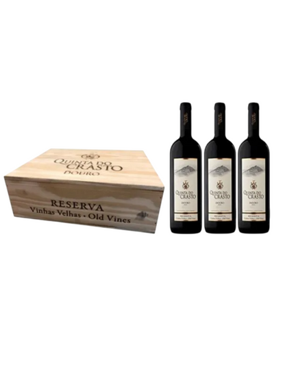 Kit 3 Crasto Reserva Vinhas Velhas 750 Ml - Caixa de Madeira