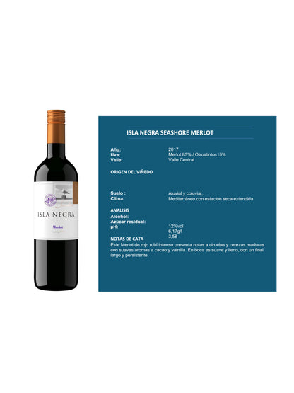 Isla Negra Vinho Reserva Merlot Tinto - Caixa com 6