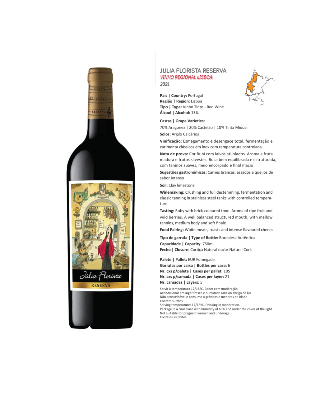 Julia Florista Vinho Reserva Tinto Português