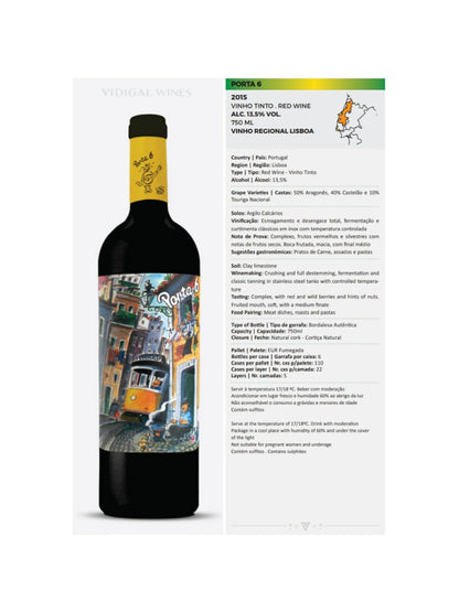Porta 6 Vinho Tinto Português - Caixa 6x750ml