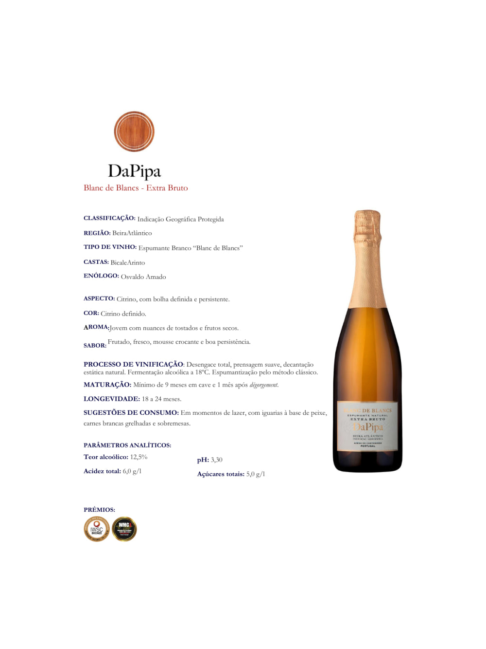 DaPipa Espumante Blanc de Blancs Extra Brut