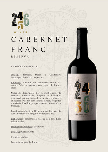 VINHO 2456 CABERNET FRANC RESERVA 750ML