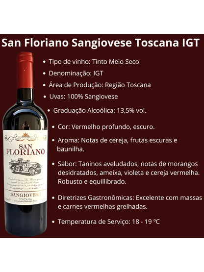 VINHO SAN FLORIANO SANGIOVESE TOSCANA IGT 750ML