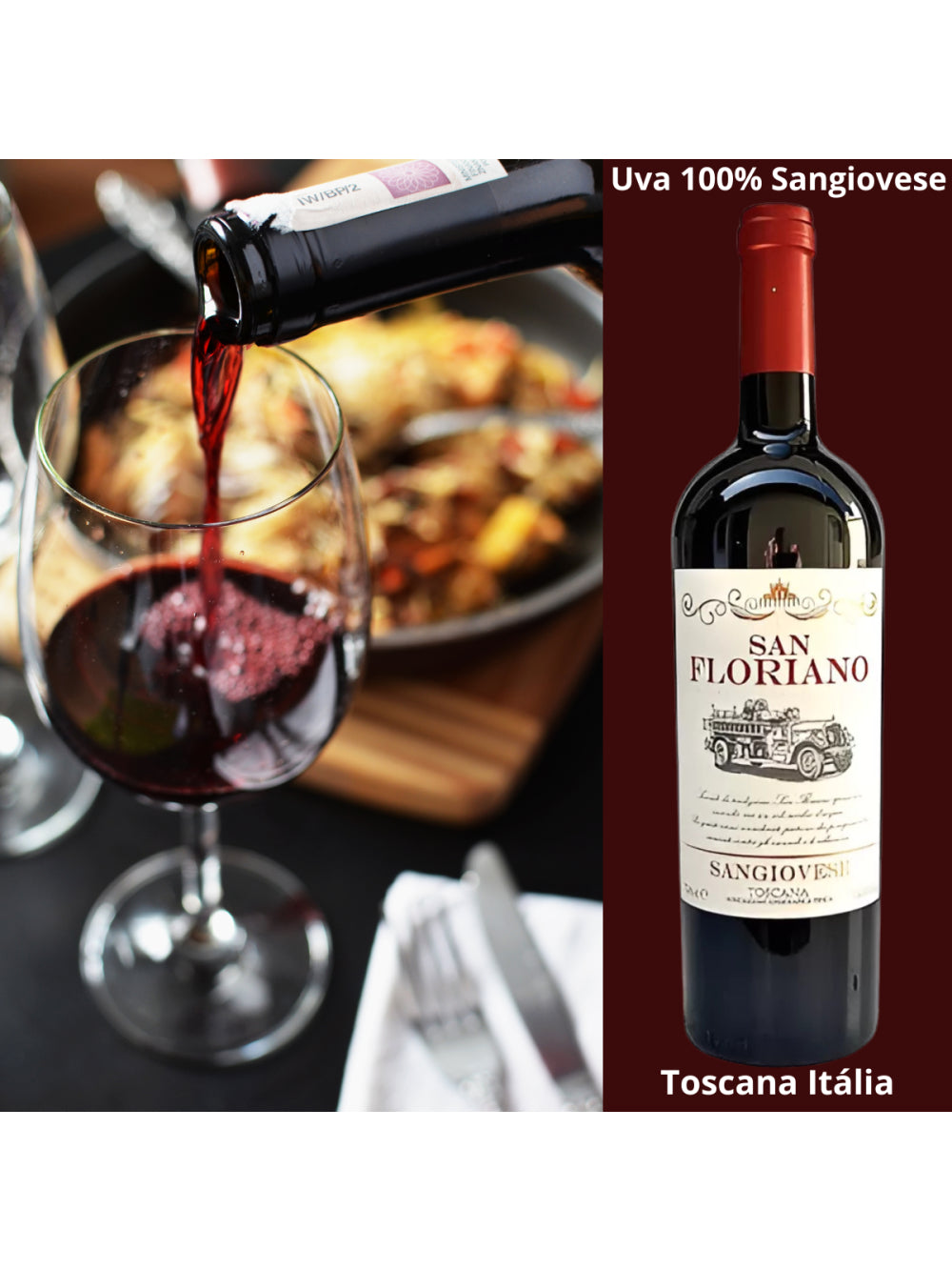 VINHO SAN FLORIANO SANGIOVESE TOSCANA IGT 750ML