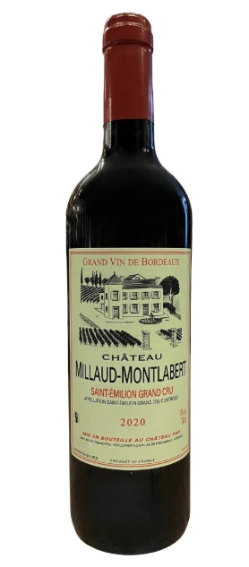 Vinho Tinto Frances Château Millaud-Montlabert Saint-Émilion Grand Cru 2020