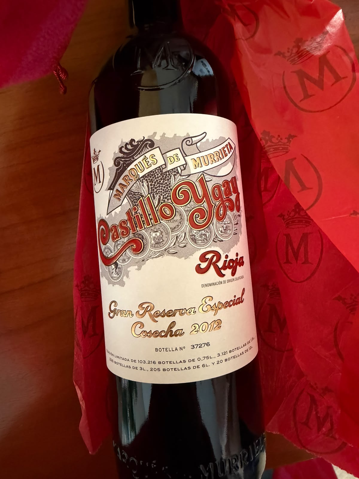 Vinho Tinto Marques de Murrieta Castillo Ygay Gran Reserva Especial Cosecha 2012