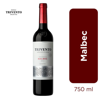 Vinho Tinto Argentino Trivento Reserve Malbec Seco 750 ml